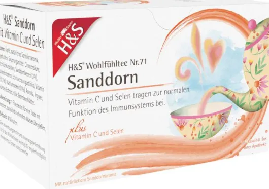H&S Sanddorn Mit Vitamin C und Selen Filterbeutel 20 X 2,5 G
