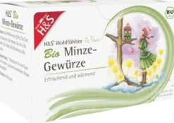 H&S Wintertee Bio Minze-Gewürze 20 X 2 G Filterbeutel