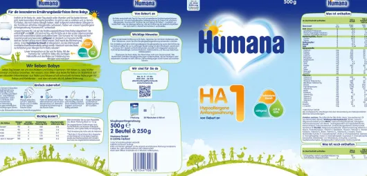 Humana Ha 1 Anfangsnahrung Pulver 500 G