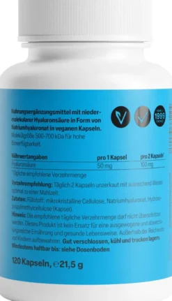 Hyaluronsäure 50 mg 120 Kapseln
