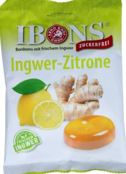 Ibons Ingwer Zitrone O.Zucker Tüte Lutschbonbon 75g