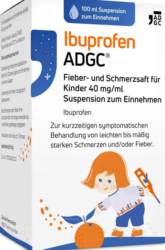 Ibuprofen ADGC Fieber und Schmerzsaft Kinder 40mg-ml 100 ml
