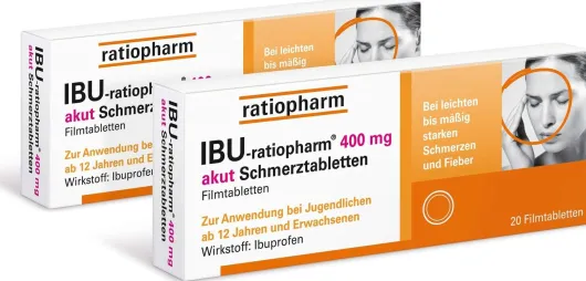 Ibu ratiopharm 400 akut 2 x 20 Schmerztabletten