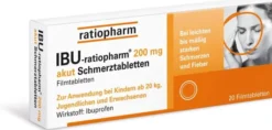 Ibu-Ratiopharm 200mg Akut Schmerztabletten 20 Filmtabletten