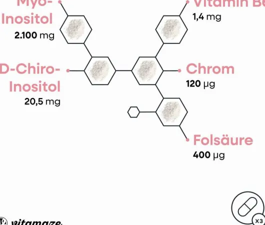Inositol Komplex Chromium + Vitamin B6 + Folsäure K 240 Kapseln