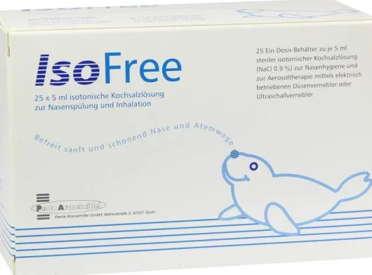 Isofree Isotonische Kochsalzlösung zum Nasenspülen und Inhalieren
