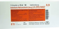 Isotonische Nacl Lösung 0.9% 10x10 ml Ampullen