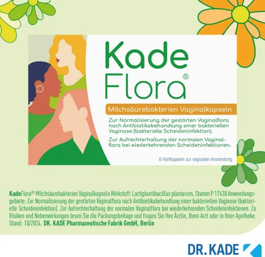 Kadeflora Milchsäurebakterien Vaginalkapseln 6 Stück
