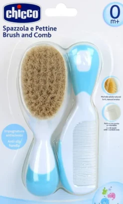 Kamm & Bürste Mit Naturborsten Hellblau Chicco