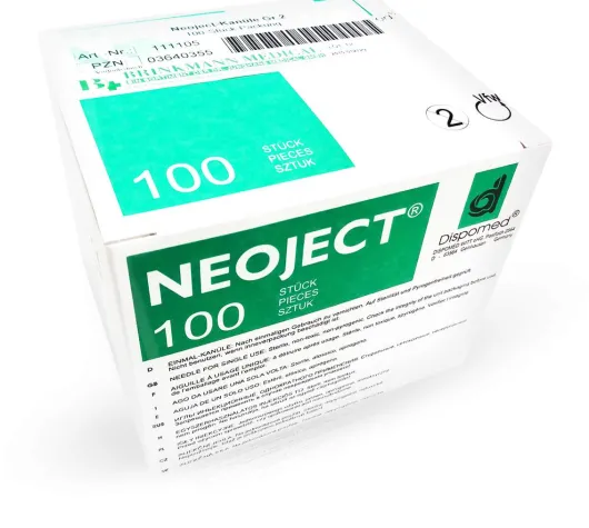 Kanülen Einmal Neoject Gr. 2 100 Kanülen