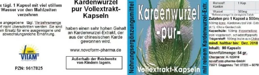 Kardenwurzel Pur Vollextrakt 90 Kapseln