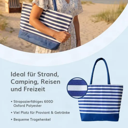 Kühltasche für Strand, Picknick, Camping oder Einkauf