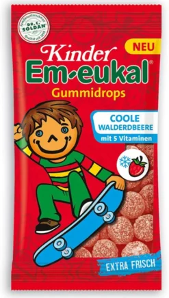 Kinder Em Eukal Coole Walderdbeere Gummidrops 75 G