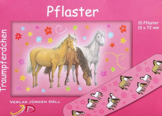 Kinderpflaster Traumpferdchen Rot Briefchen