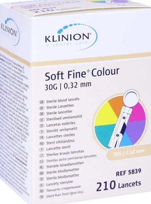 Klinion Soft Fine Colour 210 Lanzetten 30g