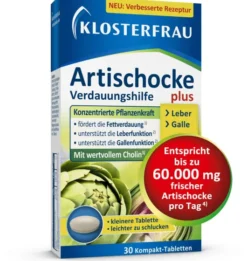 Klosterfrau Artischocke Plus Choli Verdauungshilfe 30 Tabletten