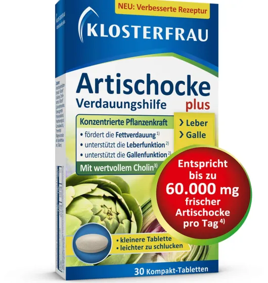 Klosterfrau Artischocke Plus Choli Verdauungshilfe 30 Tabletten