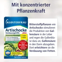 Klosterfrau Artischocke Plus Choli Verdauungshilfe 30 Tabletten