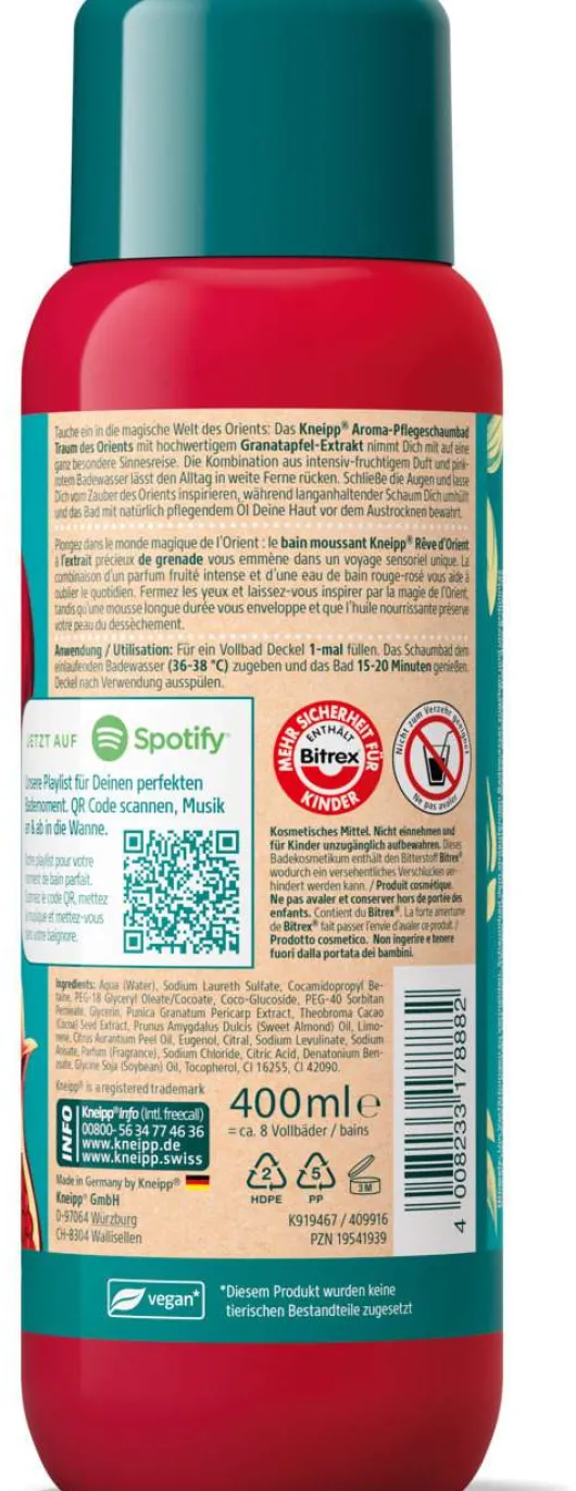 Kneipp Aroma-Pflegeschaumbad Traum des Orients 400 ml