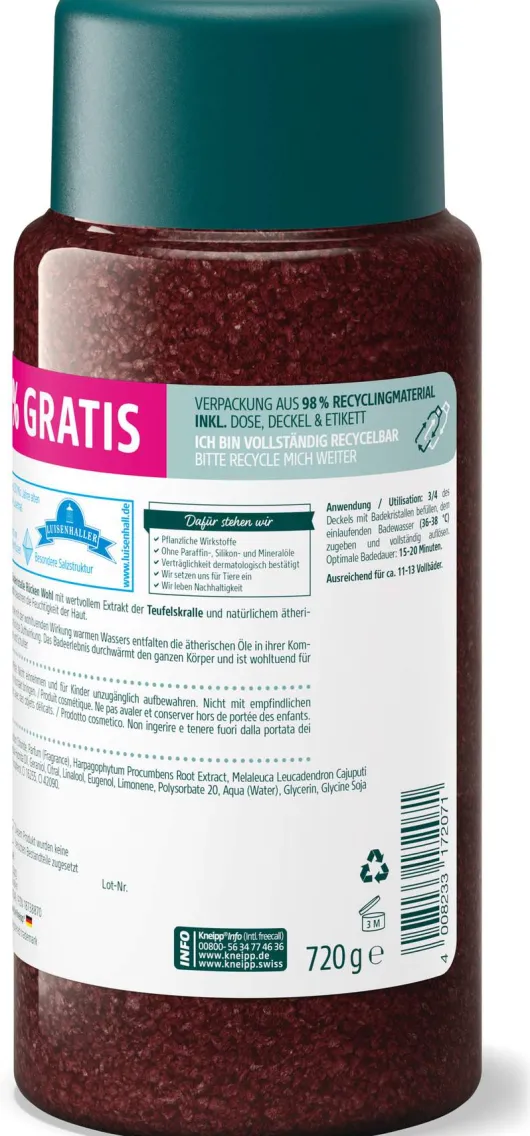 Kneipp Badekristalle Rücken Wohl 720 G
