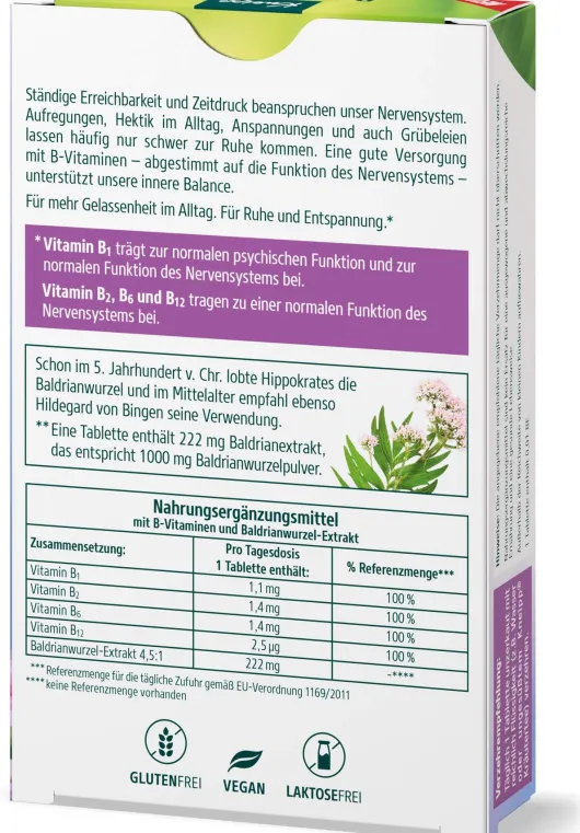 Kneipp Baldrian 1000 mg plus Vitamin B1 30 Tabletten