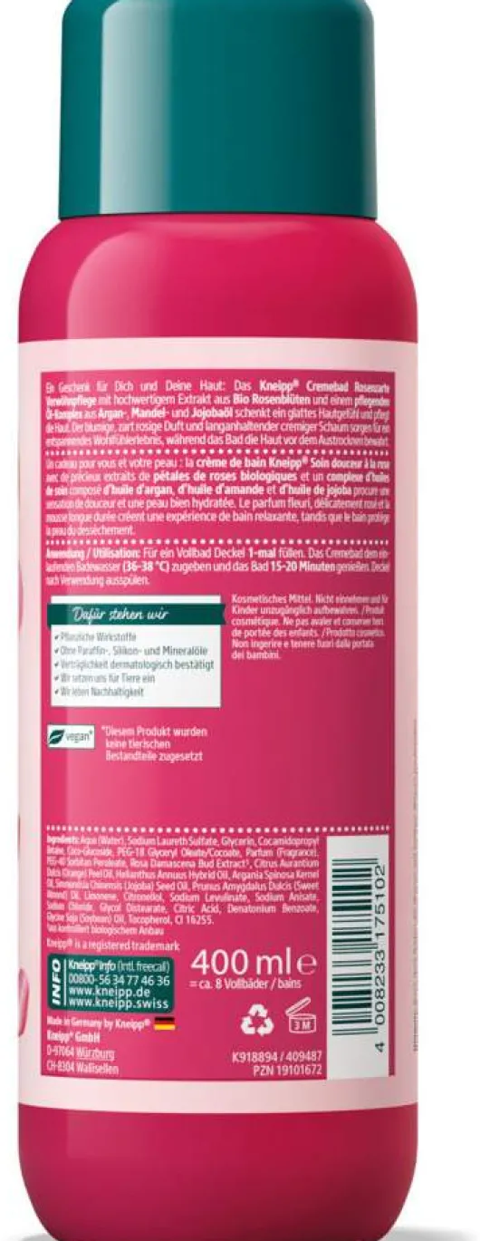 Kneipp Cremebad Rosenzarte Verwöhnpflege 400 ml