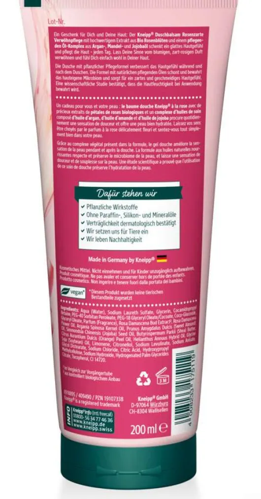 Kneipp Duschbalsam Rosenzarte Verwöhnpflege 200 ml