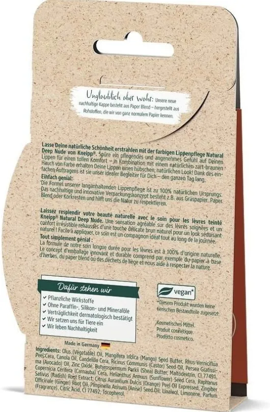 Kneipp Farbige Lippenpflege Natural Deep Nude 1 Stift