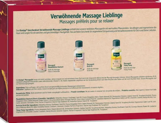 Kneipp Geschenkpackung Verwöhnende Massage Lieblinge 3 X 20 ml