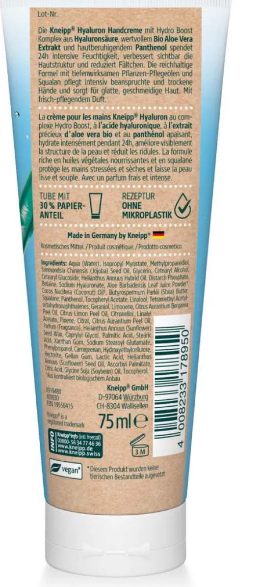 Kneipp Hyaluron Handcreme 75 ml