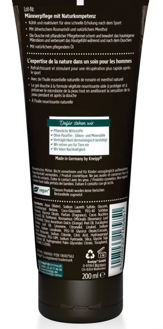 Kneipp Men 2in1 Dusche Sport 200 ml Duschgel