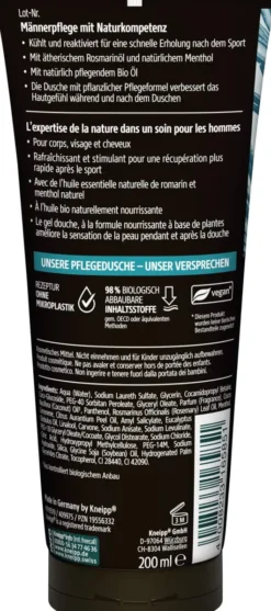 Kneipp Men 3in1 Pflegedusche Sport 200 ml
