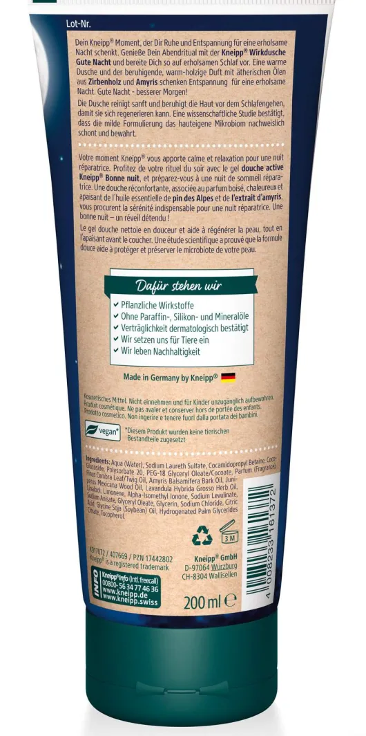 Kneipp Wirkdusche Gute Nacht 200 ml