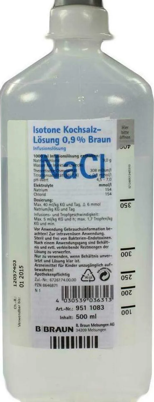Kochsalzlösung 0,9% Ecoflac Plus 500 ml Infusionslösung