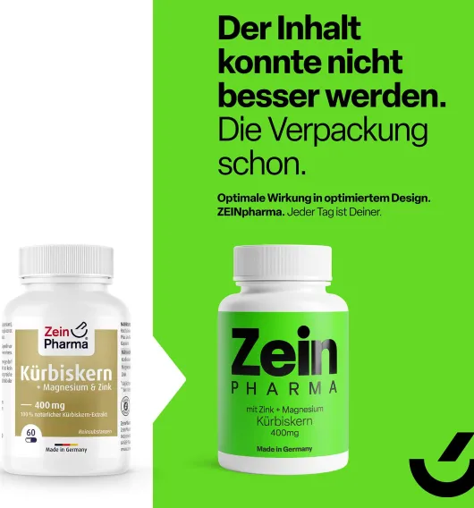 Kürbiskern Plus Zink und Magnesium Kapseln 400 mg 60 Stück