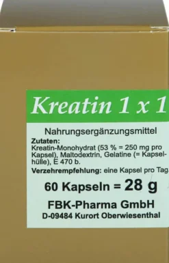 Kreatin 1x1 Pro Tag Kapseln 60 Stück