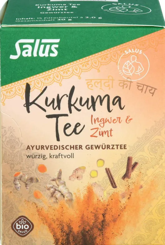Kurkuma Tee Ingwer & Zimt Bio Salus Filterbeutel 15 Stück