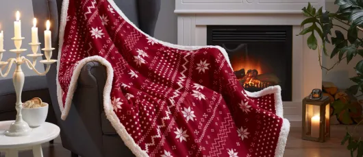 Kuscheldecke Winterflocken 120x160 cm