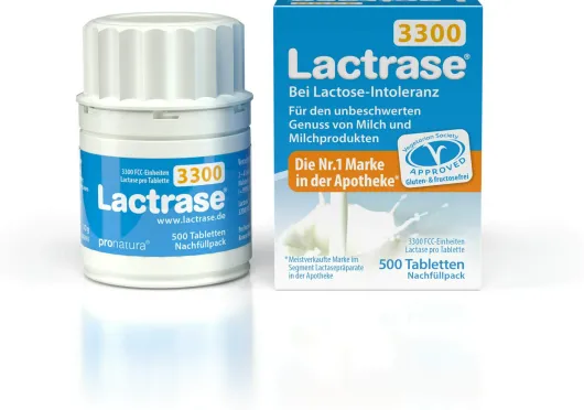 Lactrase 3.300 Fcc Nachfüllpackung 500 Tabletten