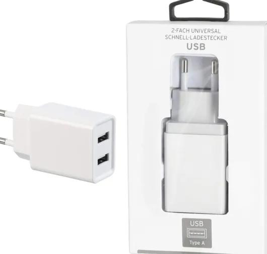 Ladeadapter mit 2 USB Ports,10 Watt