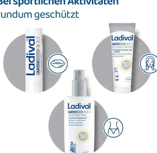Ladival Aktiv Sonnenschutz Creme & Stift LSF 50+ 30 ml