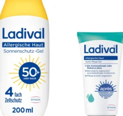 Ladival allergische Haut Sonnenschutz-Gel LSF 50+ 200 ml + gratis Ladival allergische Haut Apres Pflege Gel 50 ml
