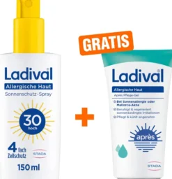 Ladival allergische Haut Sonnenschutz-Spray LSF 30 150 ml + gratis allergische Haut Apres Pflege Gel 50 ml