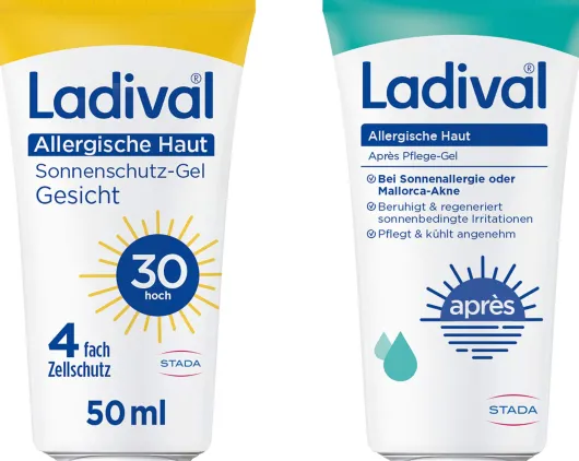 Ladival allergische Haut Sonnenschutz-Gel Gesicht LSF 30 50 ml + gratis allergische Haut Apres Pflege Gel 50 ml