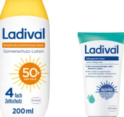 Ladival empfindliche & normale Haut Sonnenschutz-Lotion LSF 50+ 200 ml + gratis allergische Haut Apres Pflege Gel 50 ml