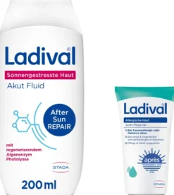 Ladival sonnengestresste Haut Akut Fluid 200 ml + gratis Ladival allergische Haut Apres Pflege-Gel 50 ml