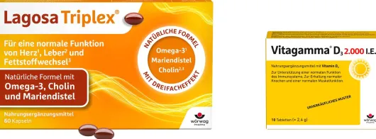 Lagosa Triplex 60 Weichkapseln + gratis Vitagamma D3 2000 I.E. 10 Tabletten