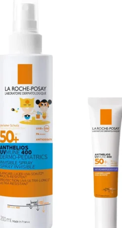 La Roche Posay Anthelios Dermo-Kids Invisible UVMune 400 LSF50 200 ml Spray + gratis Anthelios Anti-Pigment Fluid 15 ml