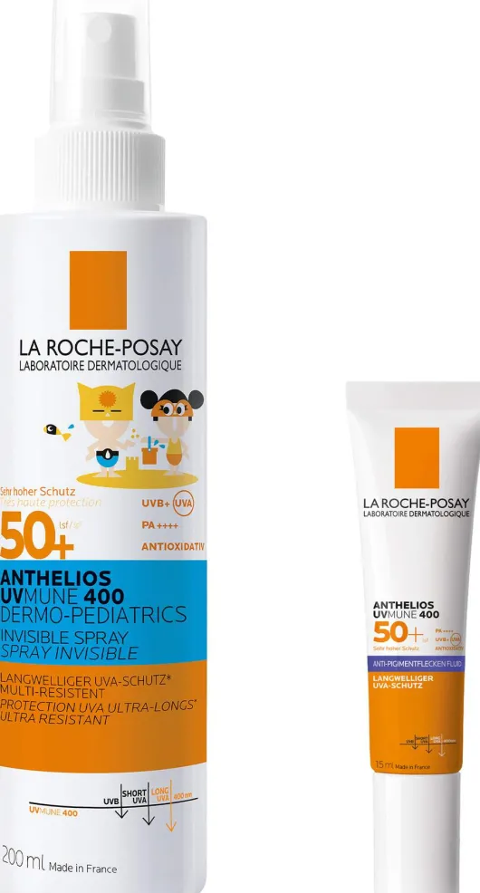 La Roche Posay Anthelios Dermo-Kids Invisible UVMune 400 LSF50 200 ml Spray + gratis Anthelios Anti-Pigment Fluid 15 ml