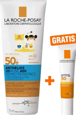 La Roche Posay Anthelios Dermo-Kids Hydratisierende Milch UVMune LSF50 75 ml + gratis Fluid UVMune 400 LSF 50+ 15ml